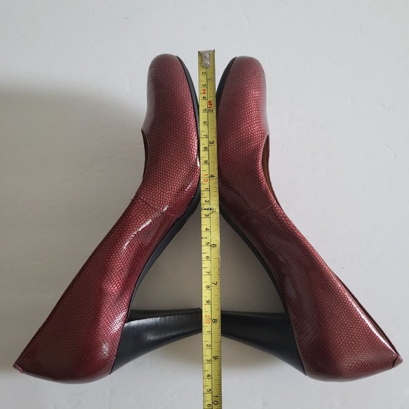 Nurture Shoes Heels Marjorrie Womens 10 M Leather Pumps Burgandy - Picture 13 of 15